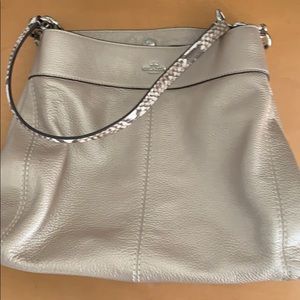 Coach leather triple compartment bag